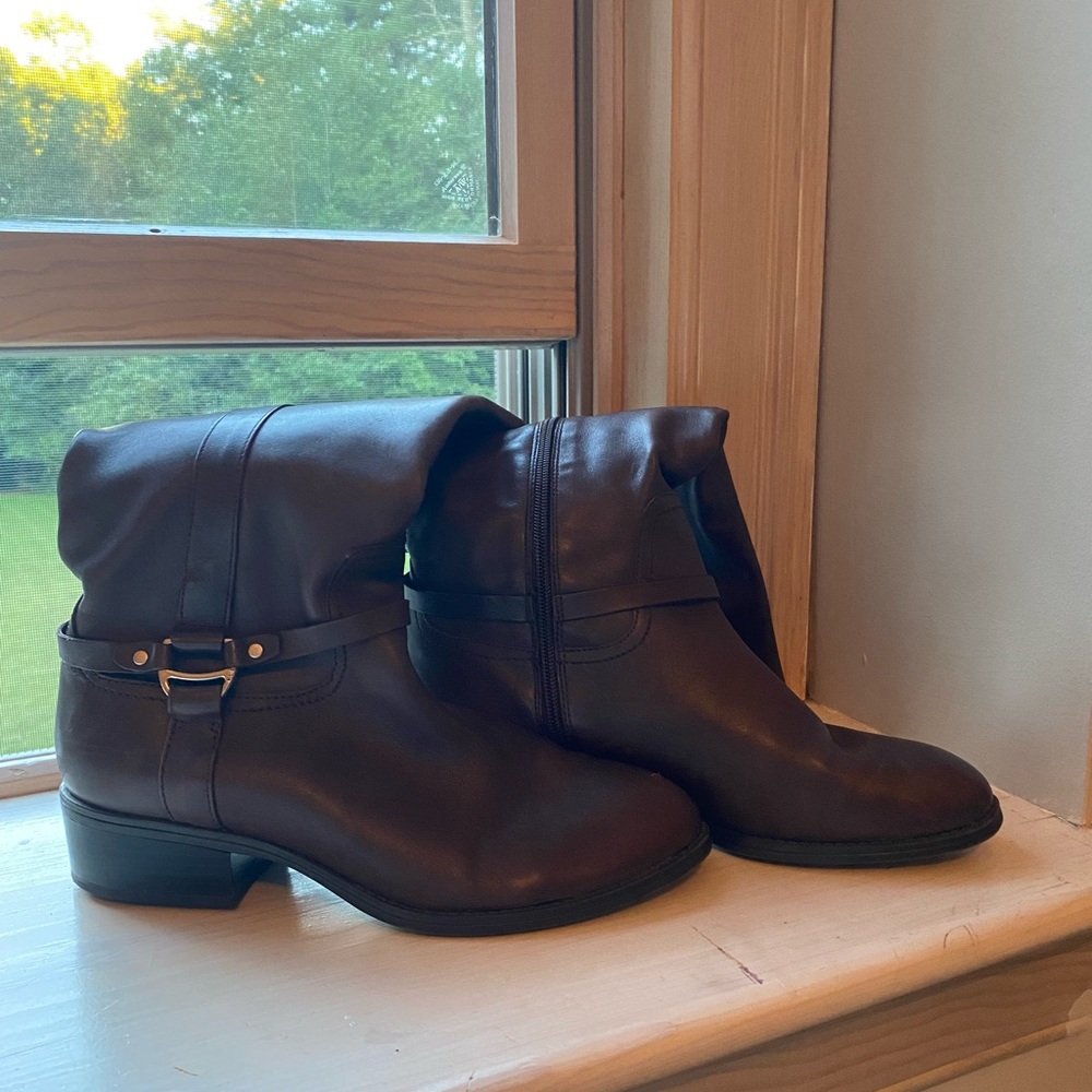 Ralph Lauren Brown Leather Riding Boots Size 9